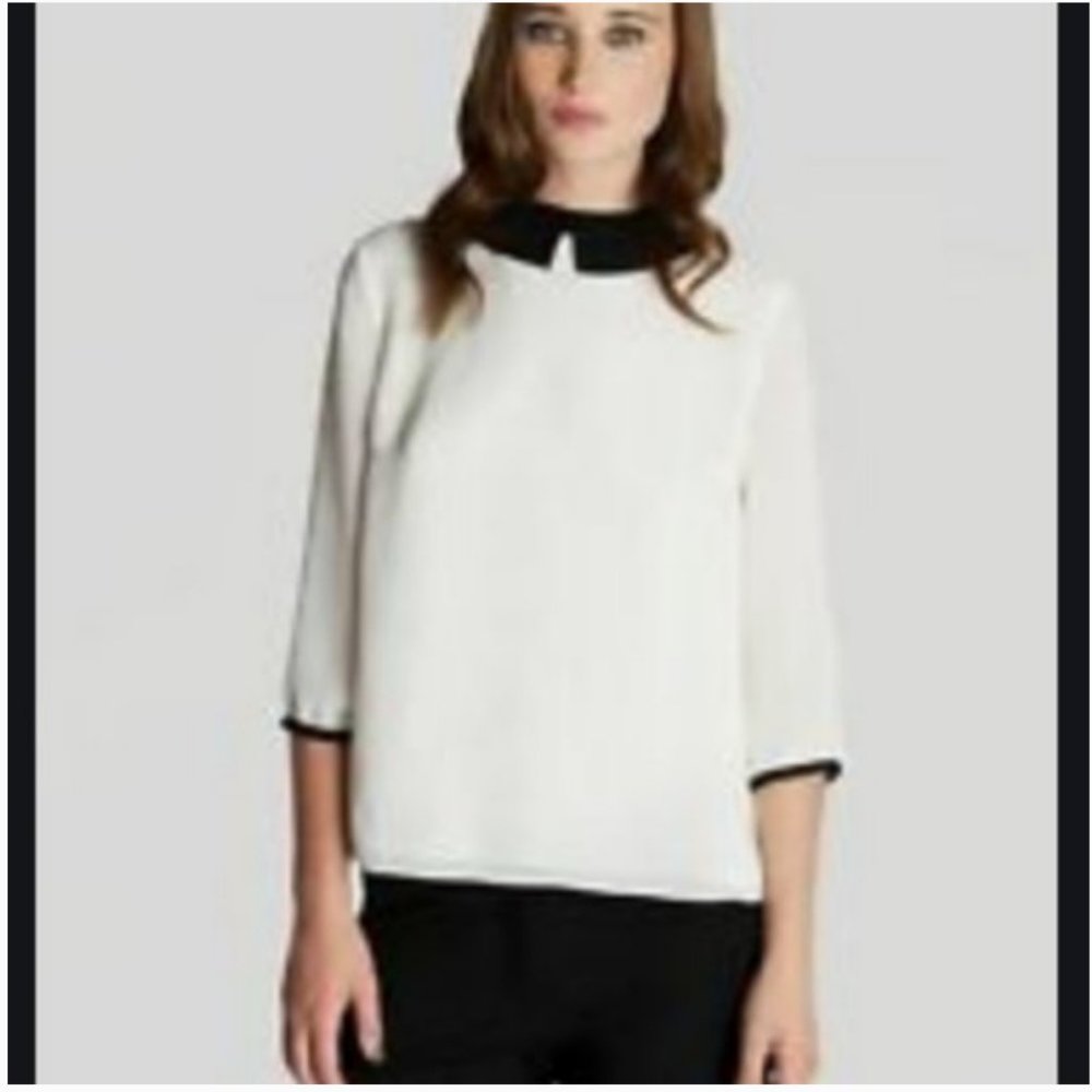 Ted Baker Jenya white black Blouse top 2 nwot - Picture 2 of 7